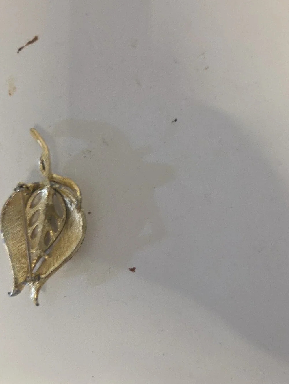 Gold Leaf-Style Women's Brooch - Gold Tone 2.5 In.